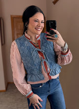 Load image into Gallery viewer, Denim Quilted Vest **2 COLORS**
