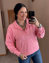 Load image into Gallery viewer, Textured 1/4 Zip Hoodie **4 COLORS**
