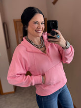 Load image into Gallery viewer, Textured 1/4 Zip Hoodie **4 COLORS**
