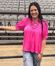 Load image into Gallery viewer, Satin V Neck Top **2 COLORS**
