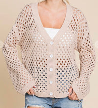 Load image into Gallery viewer, Beige Knit Cardigan
