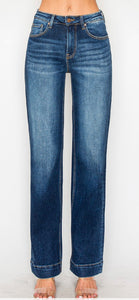 High-Rise Straight Leg Risen Jeans - PLUS