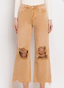 Mustard 90’s Vintage Cropped Flare Vervet Jeans