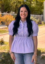 Load image into Gallery viewer, Striped Smocked Top ** 3 COLORS **

