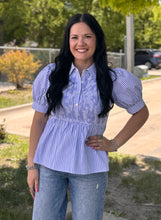 Load image into Gallery viewer, Striped Smocked Top ** 3 COLORS **
