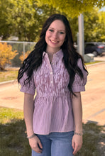 Load image into Gallery viewer, Striped Smocked Top ** 3 COLORS **
