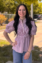 Load image into Gallery viewer, Striped Smocked Top ** 3 COLORS **
