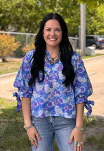 Load image into Gallery viewer, Floral Tied Puff Sleeve Top ** 2 COLORS **
