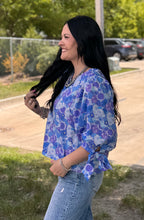 Load image into Gallery viewer, Floral Tied Puff Sleeve Top ** 2 COLORS **
