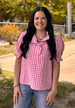 Load image into Gallery viewer, Pink Gingham Top
