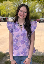 Load image into Gallery viewer, Lavender Jacquard Top
