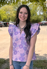 Load image into Gallery viewer, Lavender Jacquard Top
