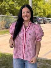 Load image into Gallery viewer, Pink Floral Top - PLUS
