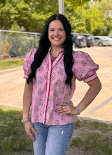 Load image into Gallery viewer, Pink Floral Top - PLUS
