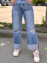Load image into Gallery viewer, Lovervet High Rise Wide Leg Cuffed Jeans
