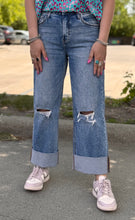 Load image into Gallery viewer, Lovervet High Rise Wide Leg Cuffed Jeans **PLUS**
