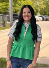 Load image into Gallery viewer, 1/4 Zip Peplum Top **3 COLORS**
