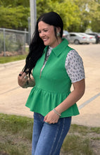 Load image into Gallery viewer, 1/4 Zip Peplum Top **3 COLORS**
