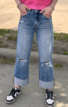 Load image into Gallery viewer, Lovervet High Rise Wide Leg Cuffed Jeans **PLUS**
