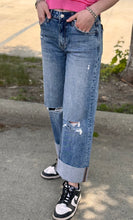 Load image into Gallery viewer, Lovervet High Rise Wide Leg Cuffed Jeans
