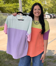 Load image into Gallery viewer, Colorblock Urban Ribbed Top **2 COLORS**
