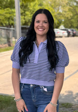 Load image into Gallery viewer, Striped Polo Top ** 2 COLORS **
