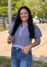 Load image into Gallery viewer, Striped Polo Top ** 2 COLORS **
