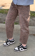 Load image into Gallery viewer, Brown Leopard Risen Barrel Jeans
