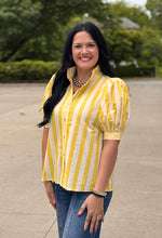 Load image into Gallery viewer, Multi Striped Puff Sleeve Top **3 COLORS**
