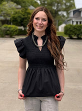 Load image into Gallery viewer, Peplum Smocked Top ** 3 COLORS **
