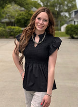 Load image into Gallery viewer, Peplum Smocked Top ** 3 COLORS **

