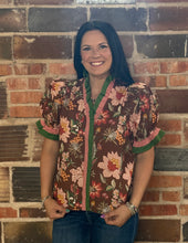 Load image into Gallery viewer, Floral Puff Sleeve Top **2 COLORS** - PLUS
