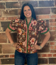 Load image into Gallery viewer, Floral Puff Sleeve Top **2 COLORS** - PLUS
