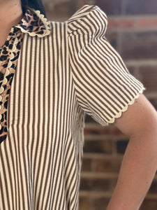 Mix Collared Top