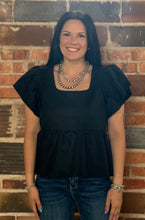 Load image into Gallery viewer, Peplum Square Neck Top **3 COLORS**
