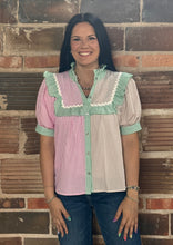 Load image into Gallery viewer, Pink Mix Striped Top
