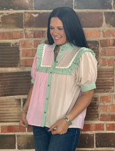 Load image into Gallery viewer, Pink Mix Striped Top
