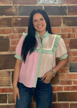 Load image into Gallery viewer, Pink Mix Striped Top
