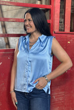 Load image into Gallery viewer, Satin Collared Tank Top **2 COLORS**
