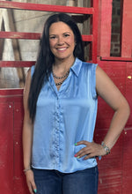 Load image into Gallery viewer, Satin Collared Tank Top **2 COLORS**
