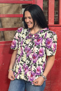 Orchid Floral Top