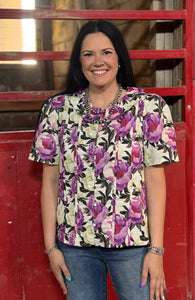 Orchid Floral Top