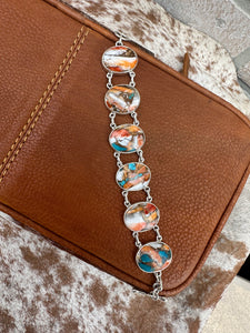 Spiny Turquoise Link Bracelet