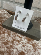 Load image into Gallery viewer, Sterling Silver Hoop Earrings **4 DESIGNS**
