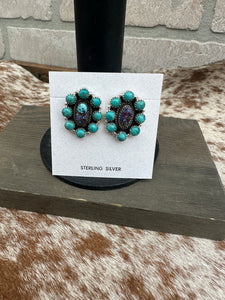 Turquoise Mix Cluster Earrings **3 COLORS**