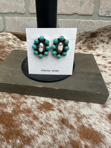 Turquoise Mix Cluster Earrings **3 COLORS**