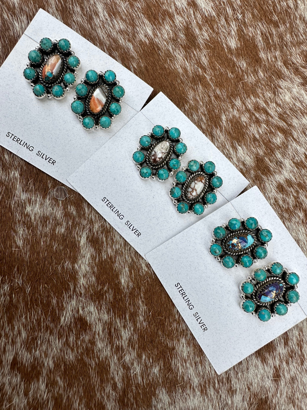 Turquoise Mix Cluster Earrings **3 COLORS**