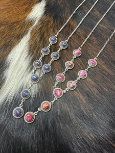 Stone Lariat Necklace **2 COLORS**