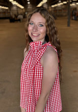 Load image into Gallery viewer, Gingham Tie Neck Tank Top **2 COLORS**

