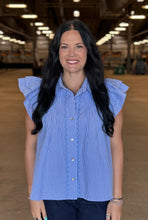 Load image into Gallery viewer, Gingham Flutter Sleeve Top **3 COLORS**
